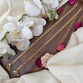 Vriksham Gold Look Alike Designer Bridal Anklets-Leaf-G17796